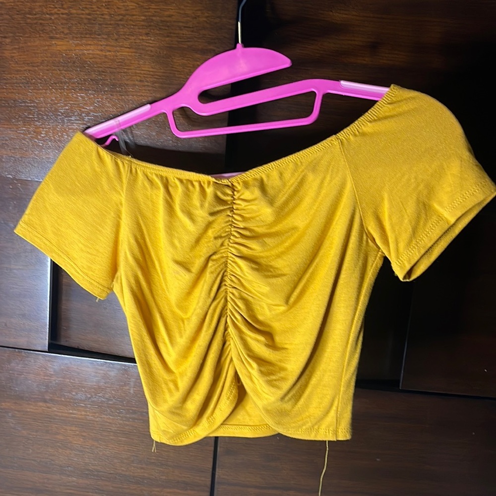 Yellow crop top from Discovery Clothing